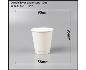合肥双层中空纸杯-10oz白杯