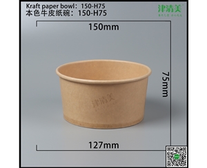 合肥本色牛皮纸碗-150-H75